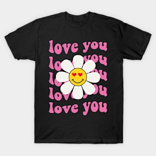 Trendy Retro Valentine's Day Gift for Women Girls Teens T-Shirt